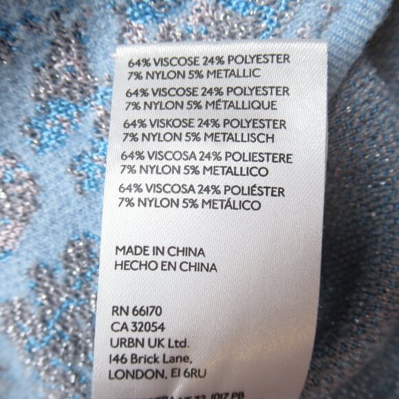 NWOT Anthropologie The Beatriz Mock-Neck Sweater: Lurex Edition Blue Small - Picture 9 of 9